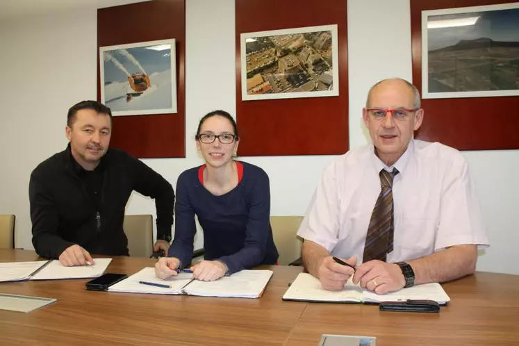 Richard Delabre, Myriam Bernard et Hubert Goglins.