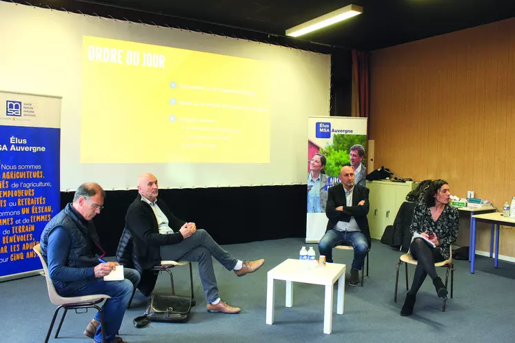 Cette rencontre était animée par Christian Gouy président du Comité départemental et Claude Roche vice-président de la MSA Auvergne, en présence du président Philippe Panel.