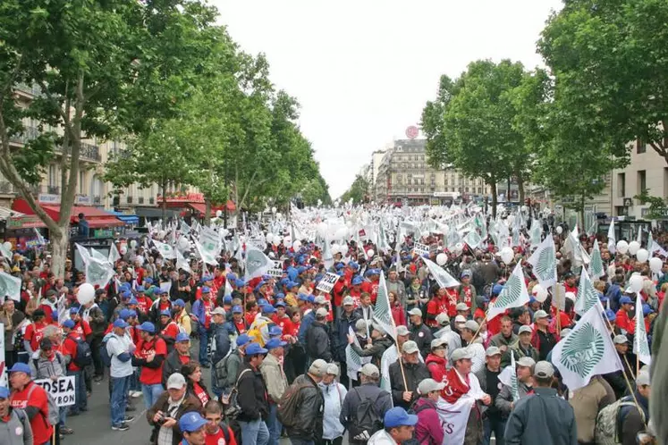 Quelque 10 000 éleveurs ont convergé autour du quartier Montparnasse avant de rallier les Invalides.
