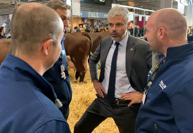 Laurent Wauquiez lors du dernier Sommet de l'élevage.