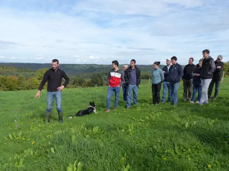 La journée technique de Cantal conseil élevage s'est déroulée au Gaec Reyt avec des interventions sur les coûts de production, un atelier d'analyse visuelle des fourrages et la visite d'essais culturaux.