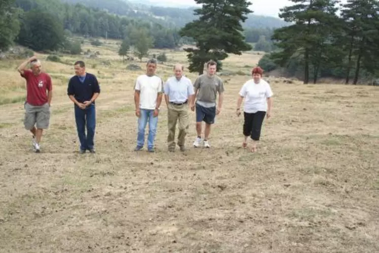 Chez Bruno Pagis, les granges habituellement pleines sont désespérément vides. Et il faut déjà nourrir les bêtes au ratelier.