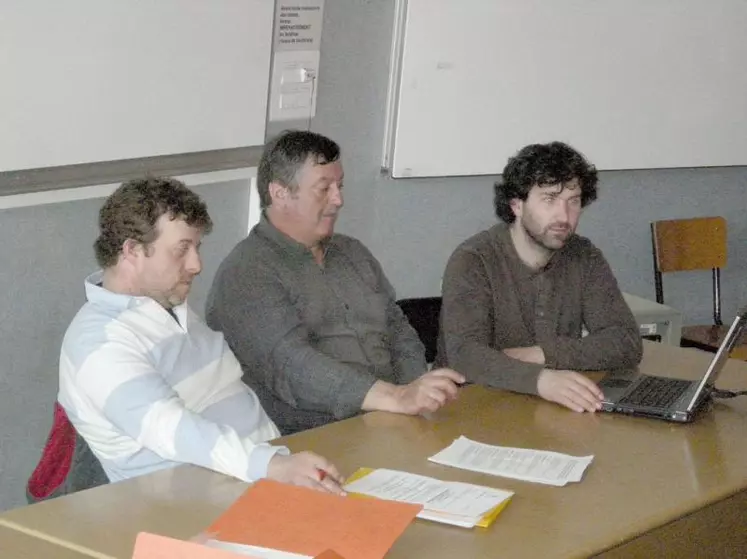 De gauche à droite : David Cohade, Bernard Raynaud et Nicolas Cussac.