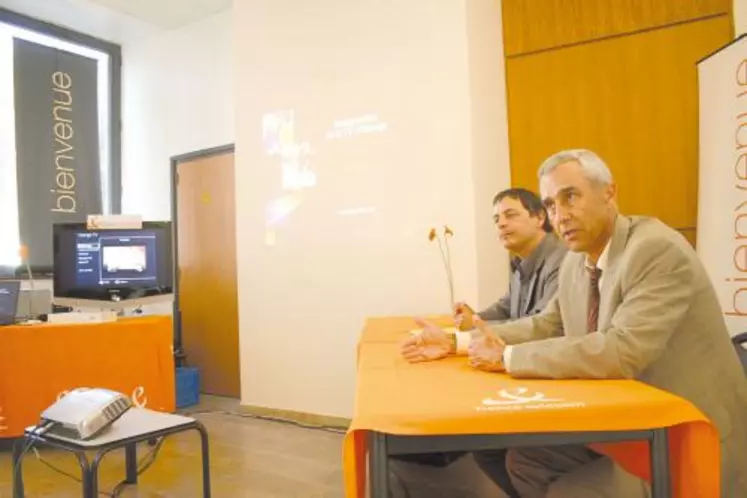Le directeur régional de France Télécom était à Aurillac vendredi 21 septembre pour le lancement officiel de la TV d’Orange, opérationnelle depuis le 15 août.