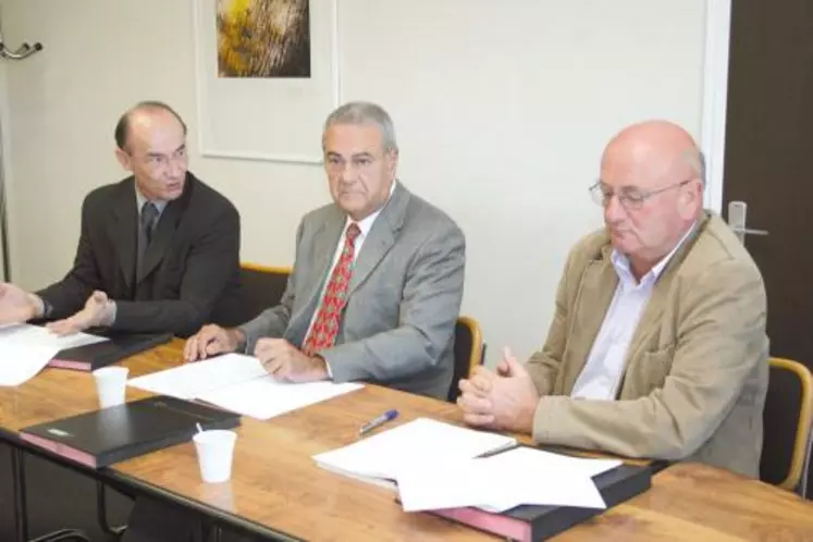Jean-Pierre Mazel (Medef), Bernard Bouniol (CCI) et Jean Bruel (CGPME) présentent le nouveau club.