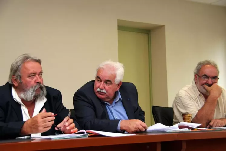 De gauche à droite : Jean Nicolaudie, directeur ; Jean-Pierre Picard, président ; Didier Lamberet, chef du service technique.
