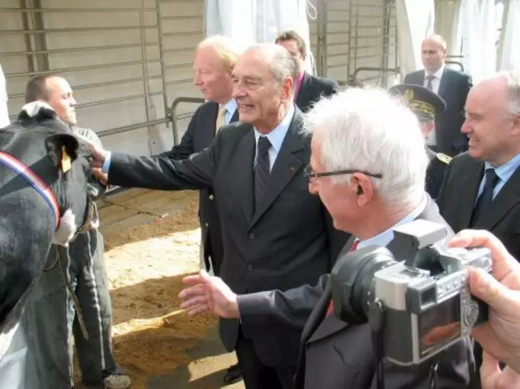 Jacques Chirac a inauguré jeudi matin la 15e édition du Sommet de l’élevage.