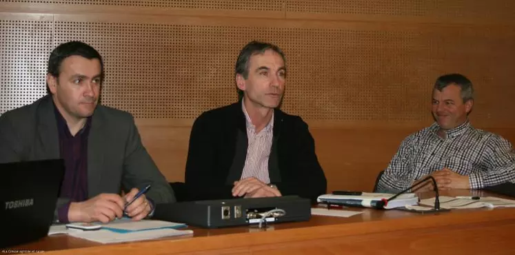 De gauche à droite : Yannick Fialip, Thierry Roquefeuil et Michel Lacoste.