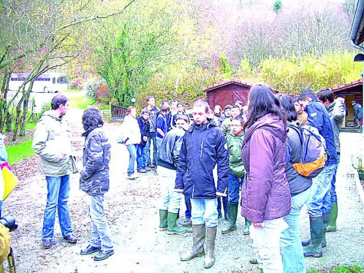 Les jeunes ont visité les différents ateliers de l’exploitation du lycée agricole.