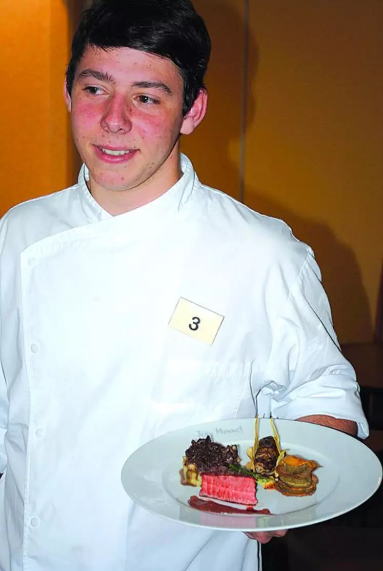 Le lauréat, Thomas Prémaud, en 1ère BTS Hôtellerie Restauration au lycée Jean-Monnet à Limoges.