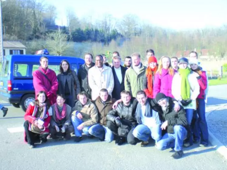 Lors de la visite des étudiants ukrainiens.