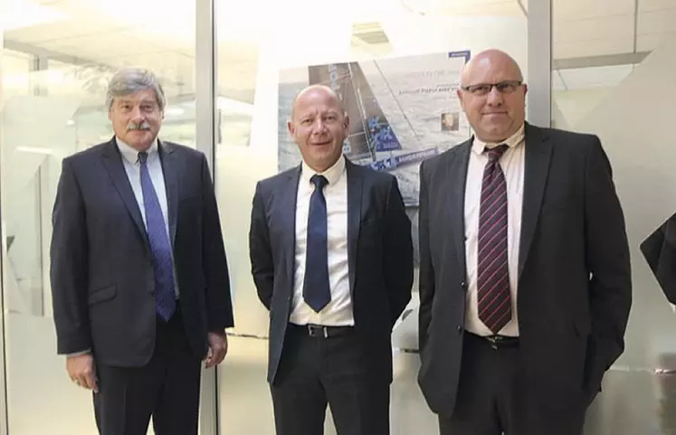 Pierre Chauvois, directeur général de la Banque populaire du Sud, Bernard Boucharin, directeur de la succursale de Lozère et Jean-Philippe Dubar, directeur régional de l’Hérault et de la Lozère.