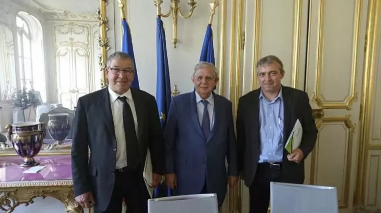 Tony Cornelissen et Patrick Bénézit ont rencontré le ministre Mézard.