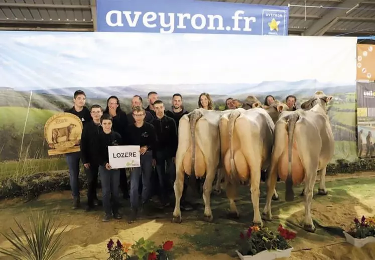  Lors du concours interdépartemental des journées vaches laitières à Baraqueville, les Lozériens ont pu démontrer les qualités de leurs élevages en races brune et montbéliarde.