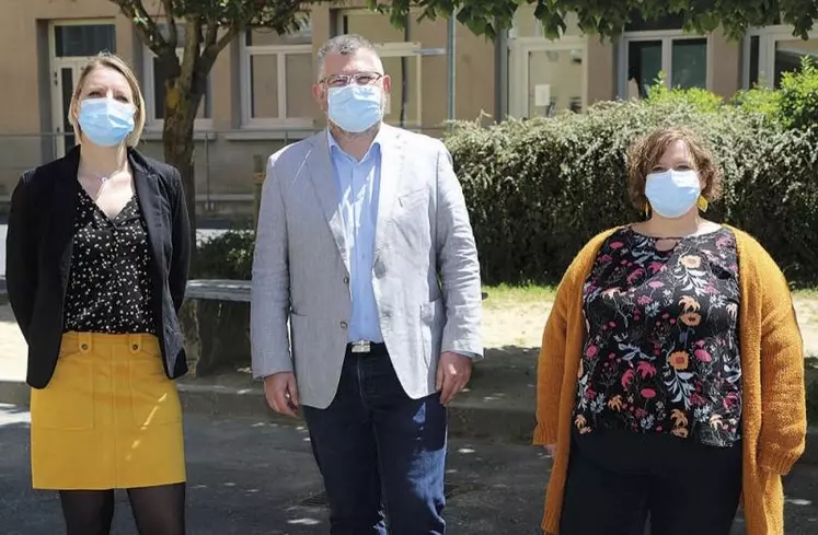 Élodie Marcouly, Michel Robilliart et Marie Comte.