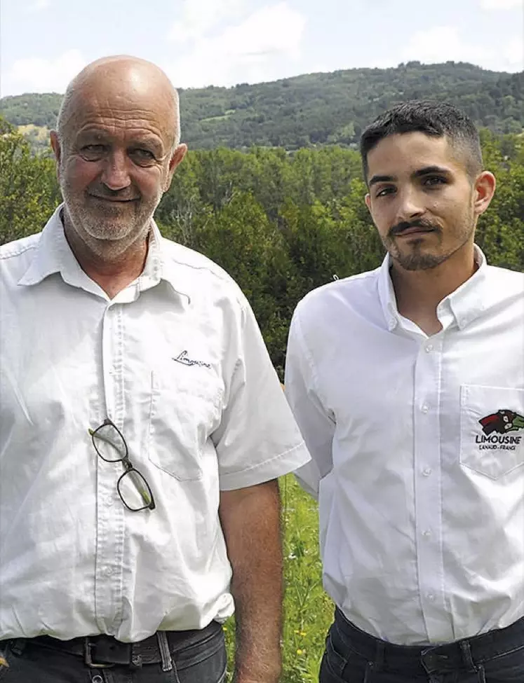 Bernard Coudert et son fils Mathéo.