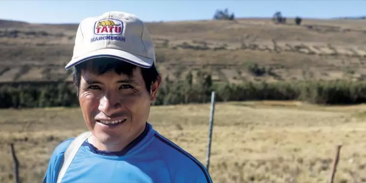 Robert Balabarca, agriculteur de 38 ans, est le représentant élu de la communauté paysanne « Cordillera Blanca », vivant à Canrey Chico