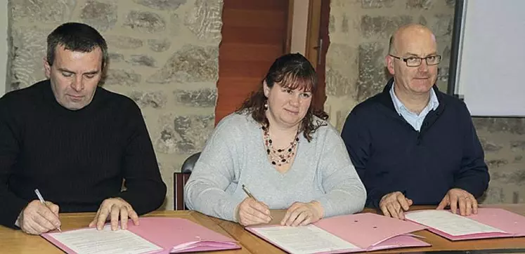 De gauche à droite, Gilles Paulet, Christine Valentin et André Thérond.
