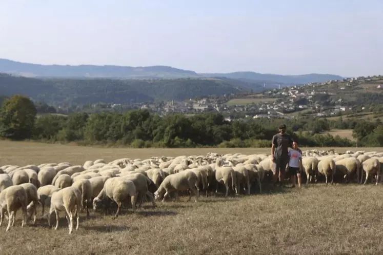 Baptiste Barrere s'est installé en 2016 en ovins viande sur la commune de Chirac.