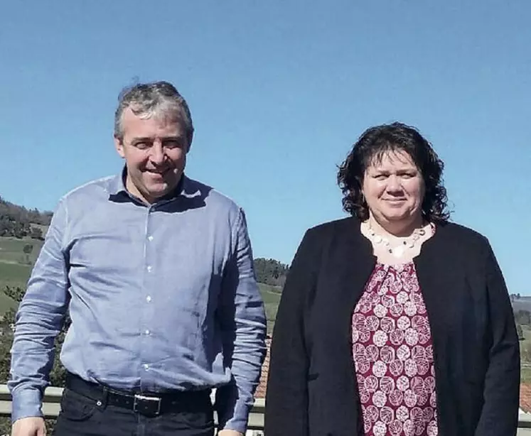 Patrick Bénézit, président de Copamac et Christine Valentin, nouvelle présidente du Sidam.