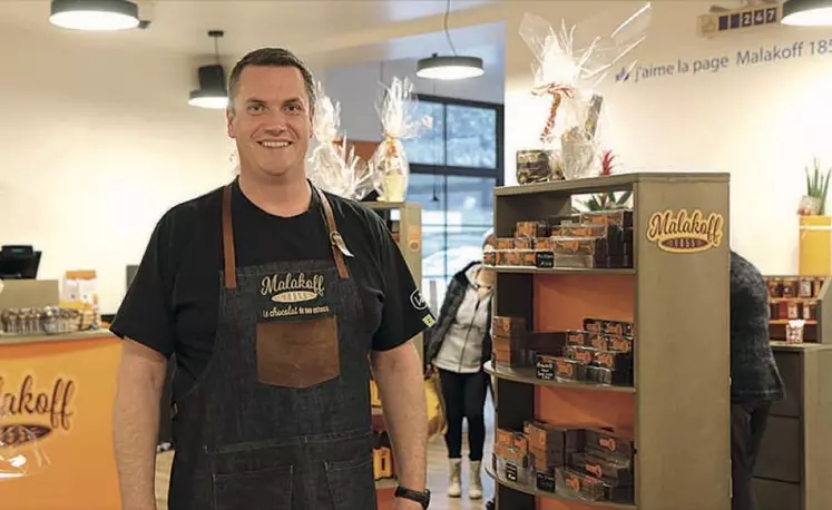 Gérant de Malakoff, Romain Chollier a ouvert sa chocolaterie de Banassac le 11 novembre dernier.