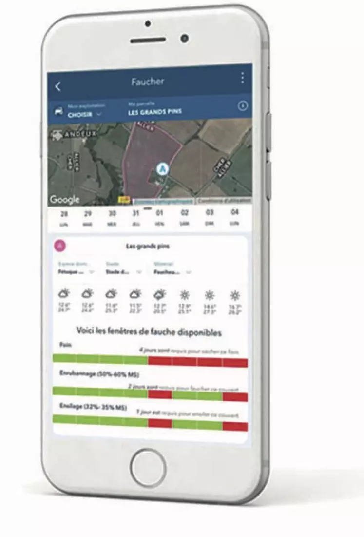 L’application mobile GrassMan aidera l’éleveur à piloter sa prairie, du semis à la récolte.