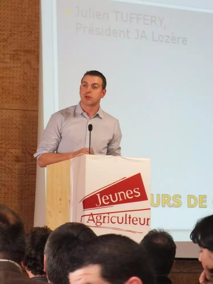 Julien Tufféry, président des Jeunes agriculteurs de la Lozère.