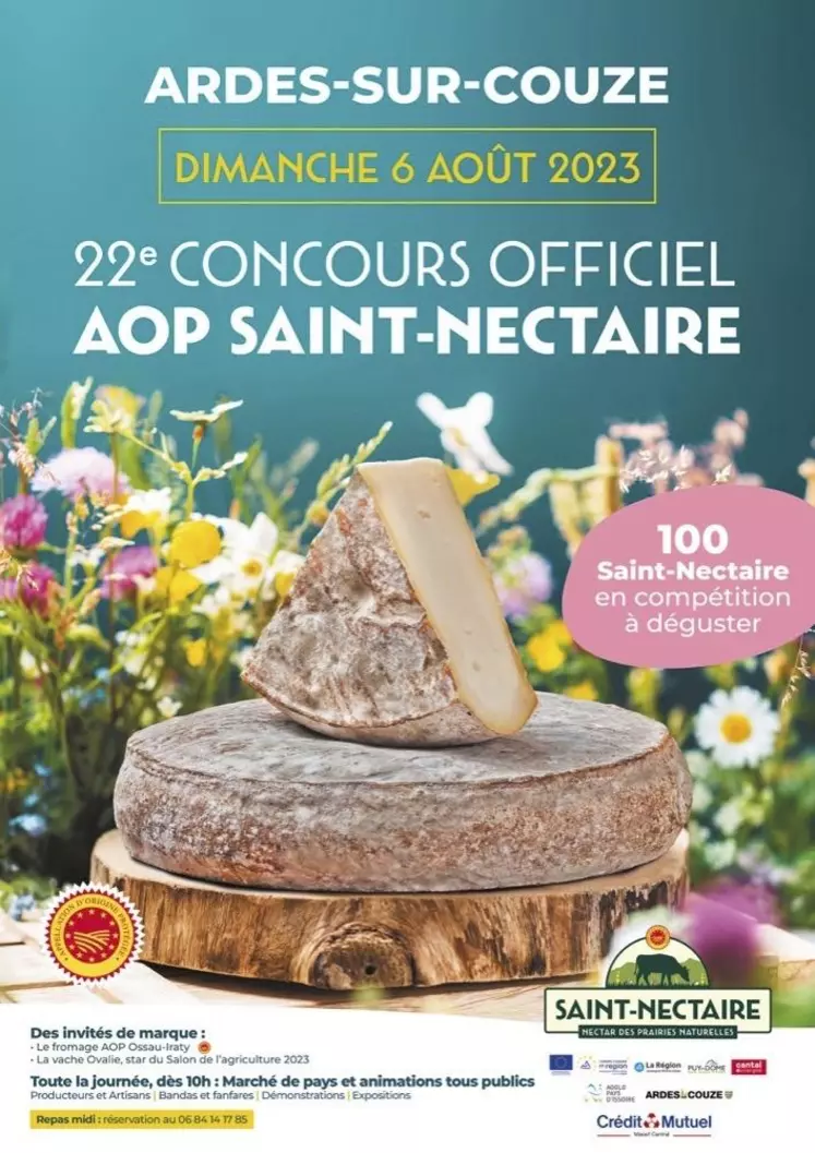 Dimanche 6 août, la ville d’Ardes-sur-Couze, dans le Puy-de-Dôme, accueillera le 22e concours officiel de l’AOP Saint-Nectaire.