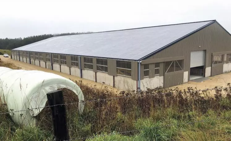 1 600 m² de panneaux solaires recouvrent le nouveau bâtiment du Gaec.