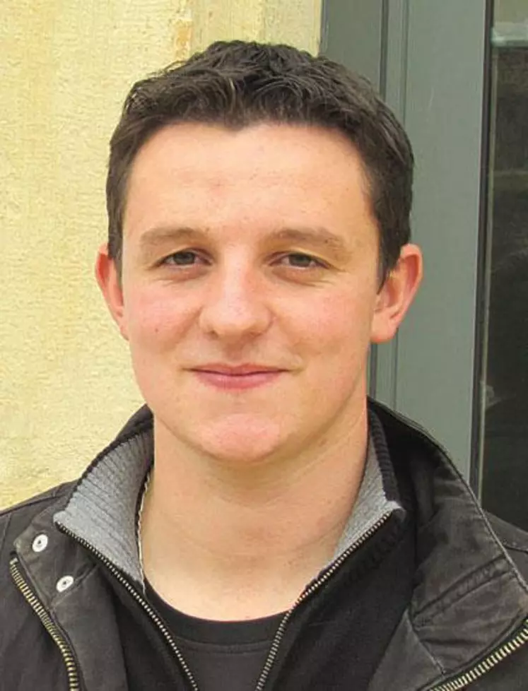 Adrien Sartre, secrétaire général des Jeunes agriculteurs de Lozère.