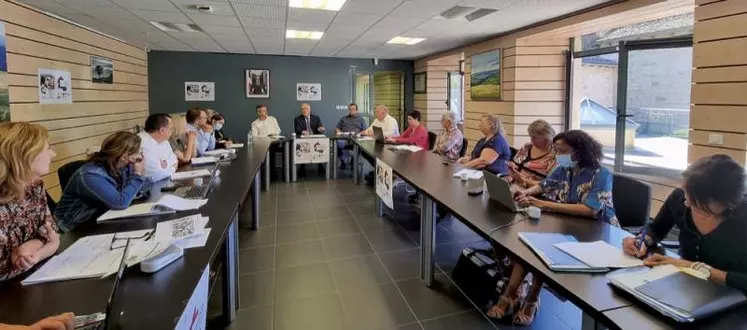 Les acteurs du centre de formation métiers de la viande, réunis récemment