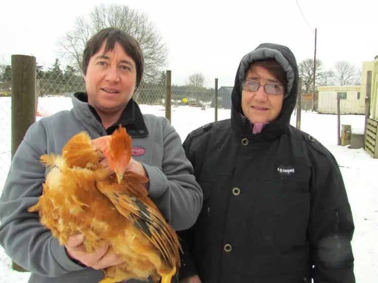 Annie Delcros et Ginette Fournier, du Gaec de Recoules.