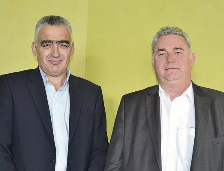 Jean-Claude Virenque, président d’Unicor et Denis Simon, nouveau directeur général