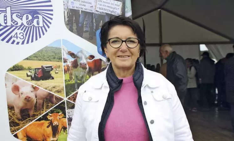 Christiane Lambert était en Haute-Loire le 8 septembre pour les Terres de Jim.