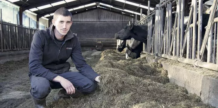 Damien Chassaing, producteur laitier à Isserteaux (63) dans le Gaec de la Rochette, ne se passe plus de l’analyse fourrage, indispensable à l’élaboration de sa ration.