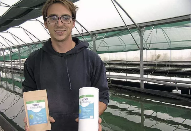 Benjamin Gauchon commercialise sa spiruline essentiellement en circuit court, avec 80 % des ventes à la ferme.