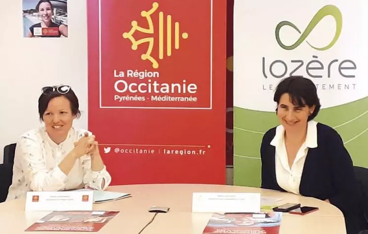Ce mardi 16 juin, Aurélie Maillols, vice-présidente de la région et Sophie Pantel, présidente du département, ont présenté les modalités d'application du fonds l'Occal* en Lozère.