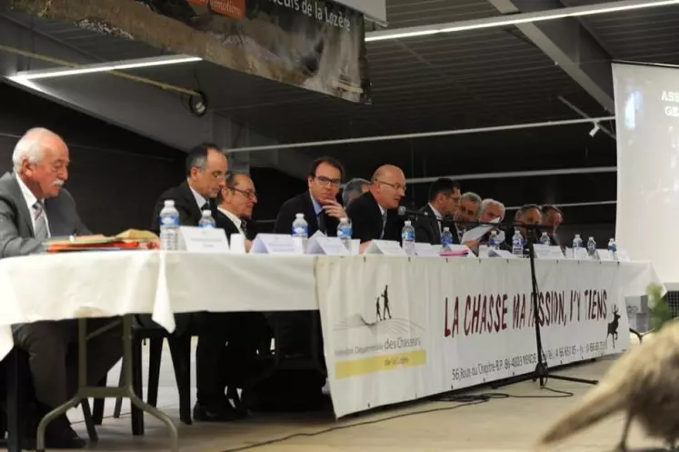 André Thérond a présidé l'assemblée générale pour la première fois depuis son élection à la présidence de la fédération des chasseurs de la Lozère en juillet 2013.