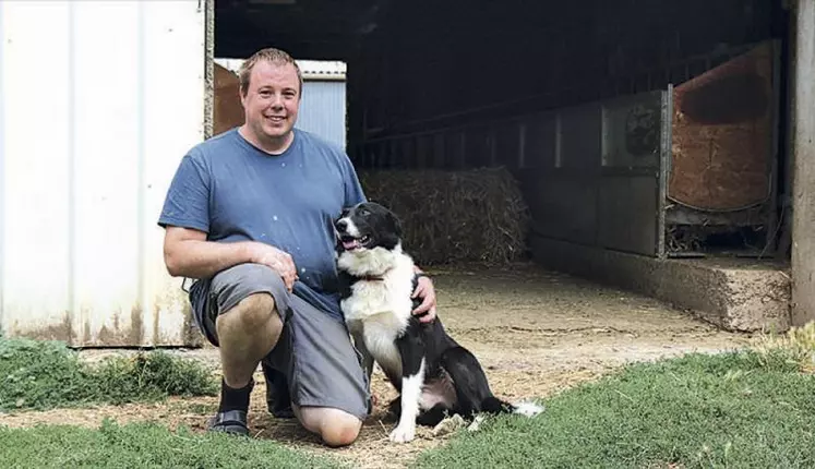 Patrick Carly et Haro participeront dimanche 30 juillet au concours interdépartemental de chien de troupeau.