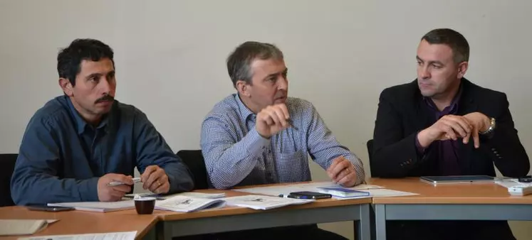 Pascal Lerousseau, Patrick Bénézit et Yannick Fialip.