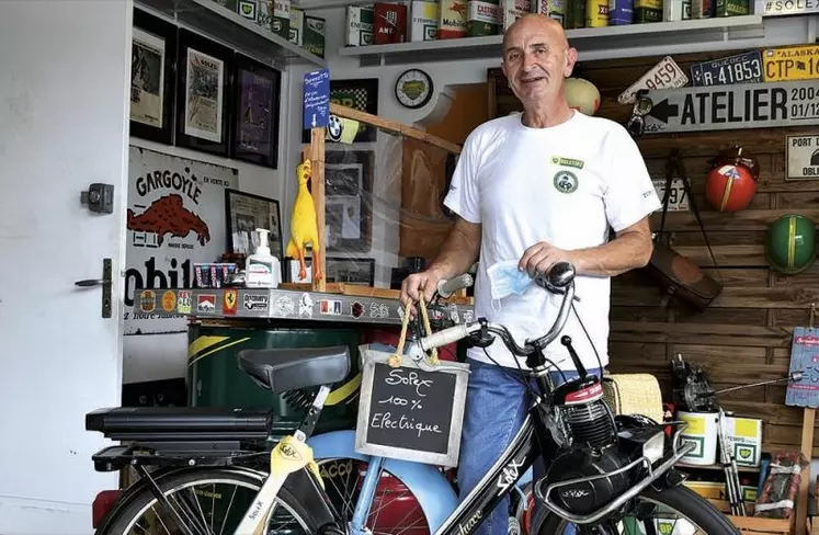 Éric Fédevieille convertit les Solex ainsi que certaines mobylettes et scooters à l'électrique.