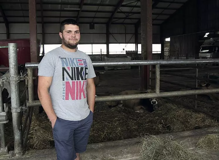 Quentin Théron présentera huit animaux du Gaec familial dimanche prochain à Grandrieu.