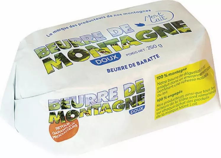 Le beurre de baratte Mont Lait, nouveau venu de la gamme.