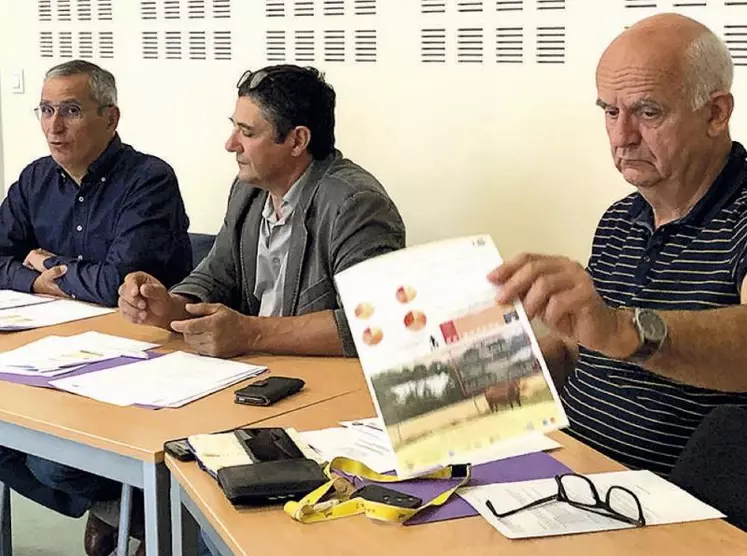 De gauche à droite : Bruno Douniès, Thierry Lafragette et Vincent Juillet.