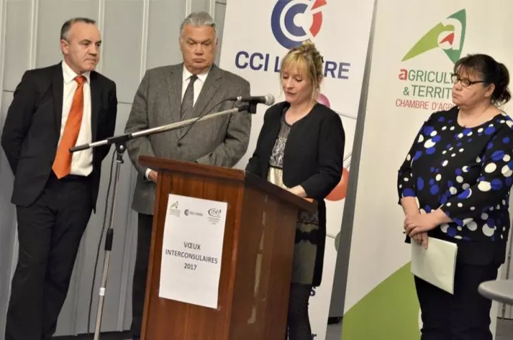 Thierry Julier (CCI), Hervé Malherbe, préfet de Lozère, Florence Vignal (CMA) et Christine Valentin (CA), souhaitent renforcer encore les missions communes aux trois entités.