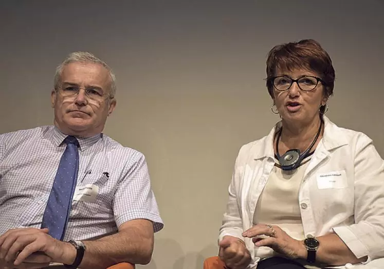 Michel Dantin, député européen et Christiane Lambert, présidente de la FNSEA.