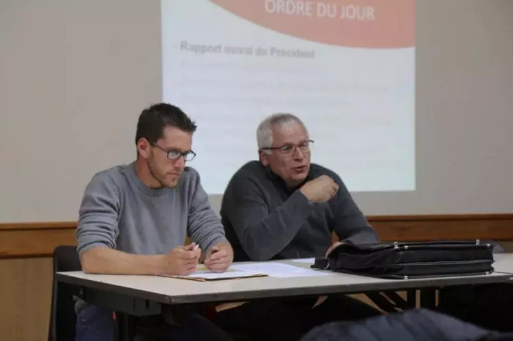 David Cayrel, président de Fleurs d’Aubrac et Didier Marragou, prédident de Cobo Sud.
