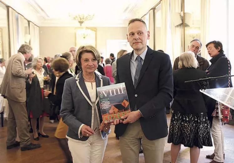 Françoise Planche, déléguée VMF de la Lozère et Jean-Baptiste Rendu, rédacteur en chef du magazine VMF.