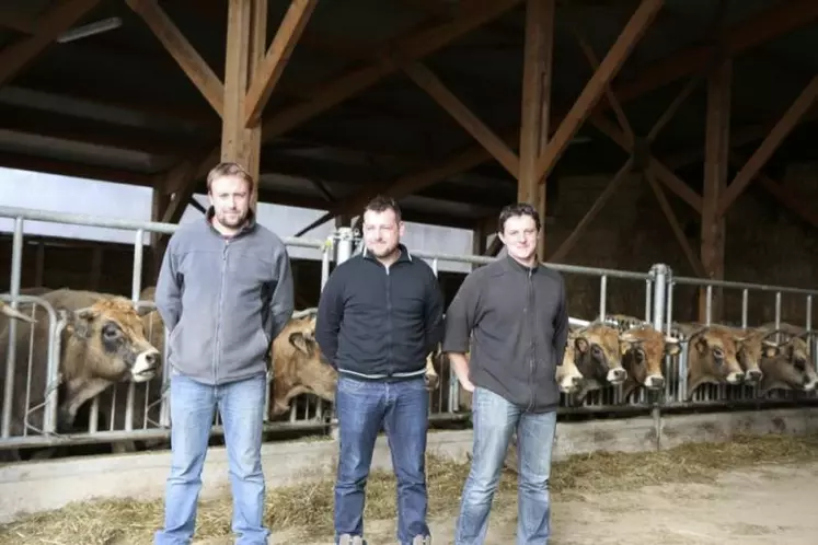 De gauche à droite, Mathieu et Guillaume Rodier, Adrien Sartre.