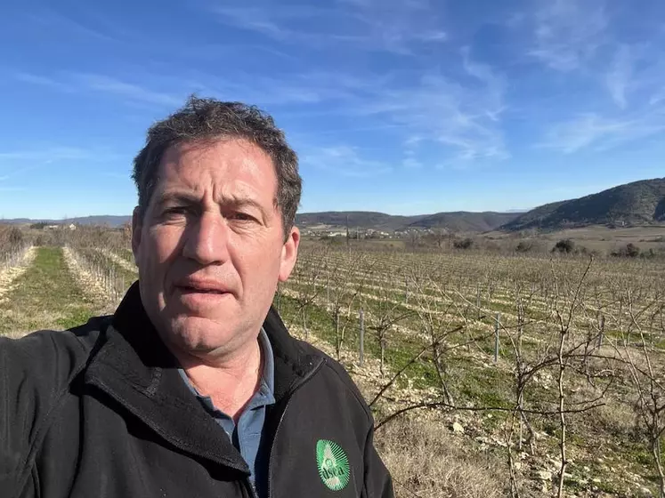 Jérôme Volle est viticulteur dans l'Ardèche.